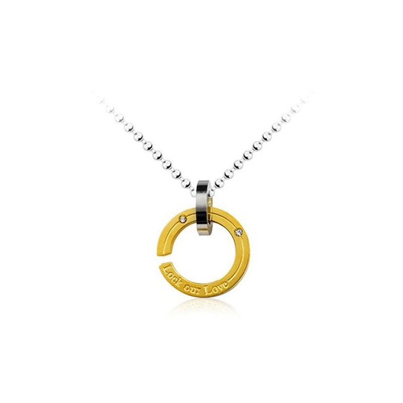 Look Our Love Circle Titanium Pendant - Free Chain