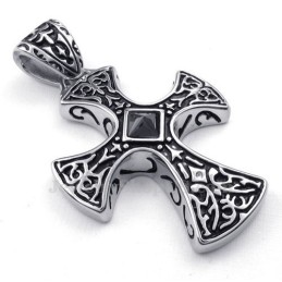 Titanium Cross Pendant Necklace (Free Chain)