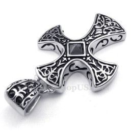 Titanium Cross Pendant Necklace (Free Chain)