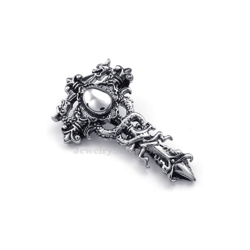 Titanium Double Dragon Pendant Necklace (Free Chain) Titanium Double Dragon Pendant Necklace (Free Chain)