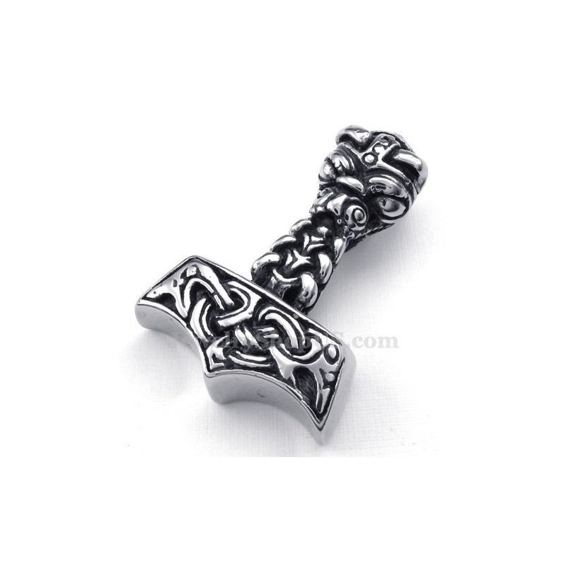 Titanium Thor'S Hammer Pendant Necklace (Free Chain) Titanium Thor'S Hammer Pendant Necklace (Free Chain)