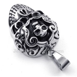 Elegant Titanium Skull Pendant Necklace (Free Chain)