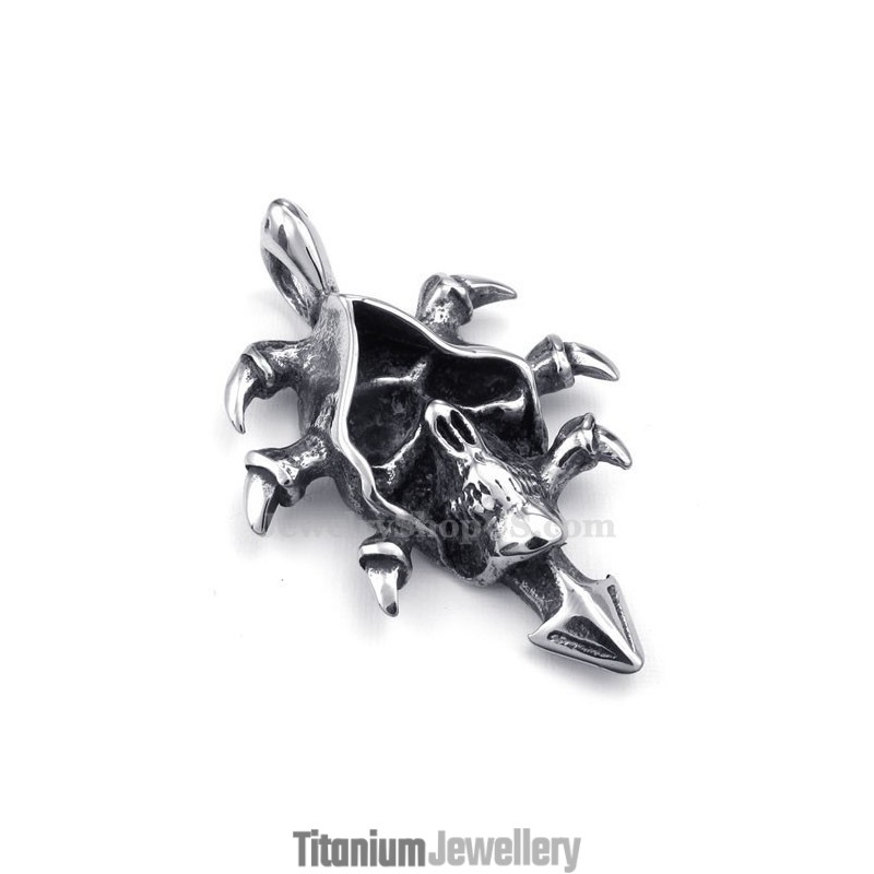Stunning Titanium Skull Pendant Necklace (Free Chain) Stunning Titanium Skull Pendant Necklace (Free Chain)