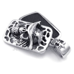 Cards Titanium Skull Pendant Necklace (Free Chain)