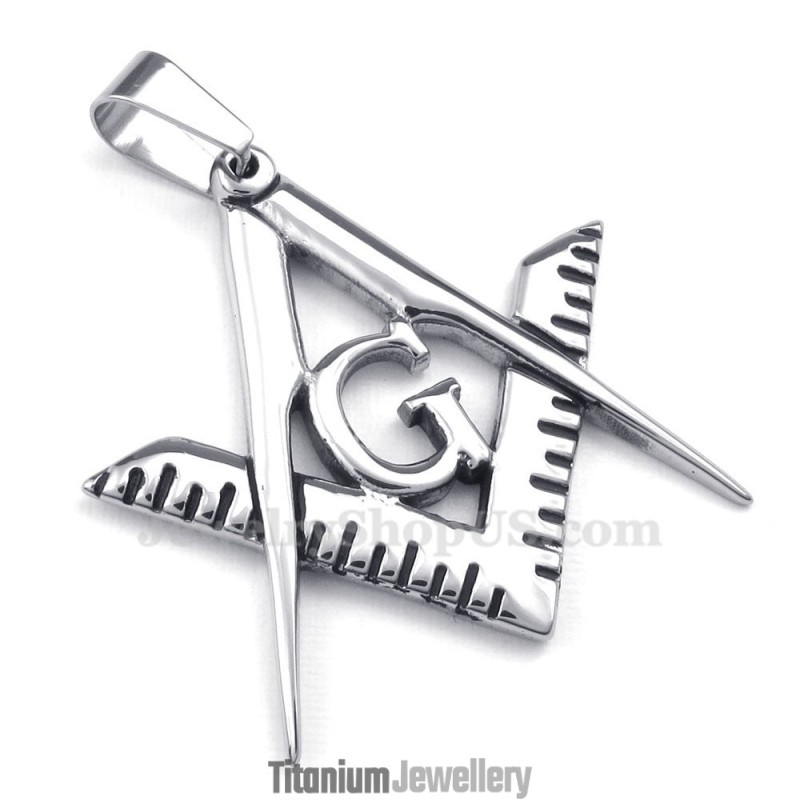 Titanium Masonic Pendant Necklace (Free Chain) Titanium Masonic Pendant Necklace (Free Chain)