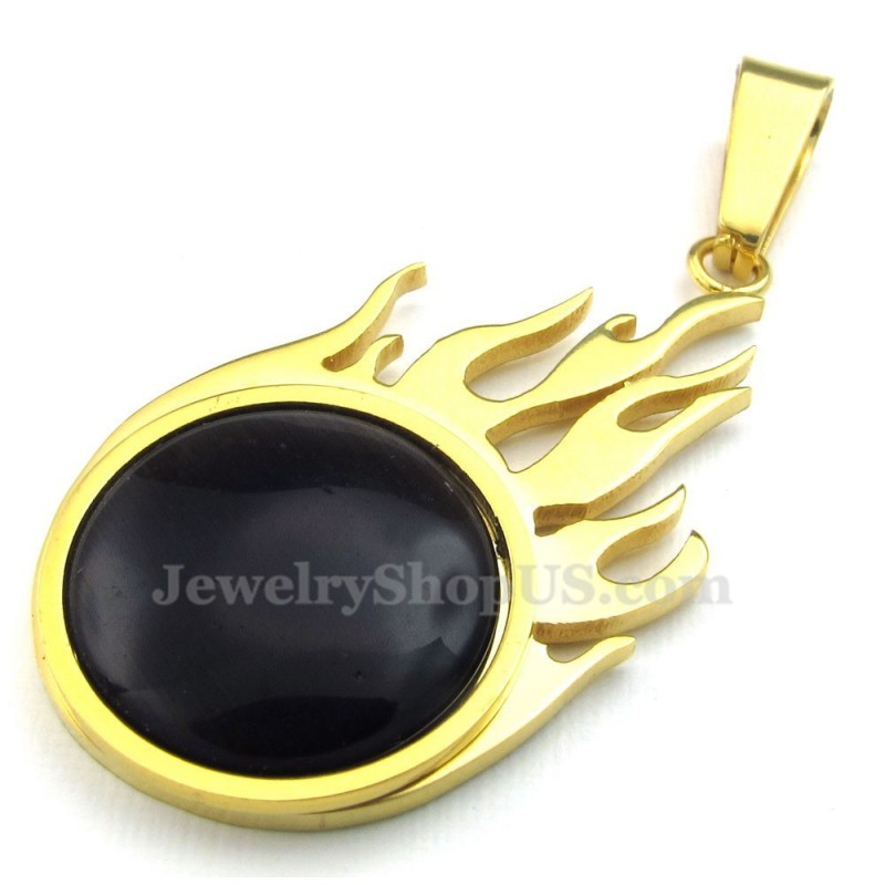 Titanium Gold Fireball Pendant Necklace (Free Chain) Titanium Gold Fireball Pendant Necklace (Free Chain)