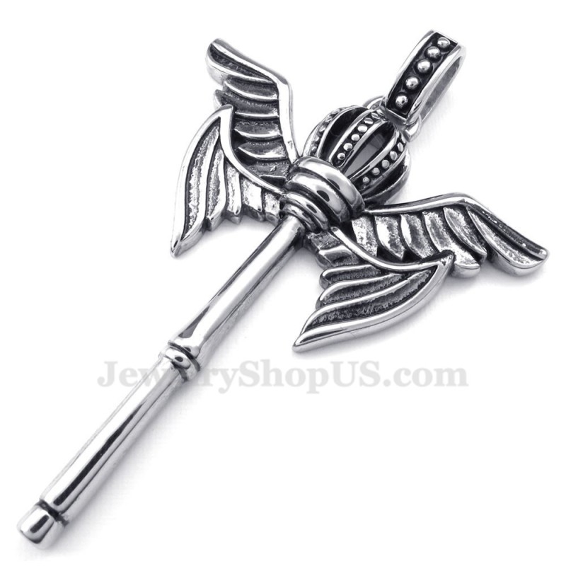 Titanium Crown Scepter Pendant Necklace (Free Chain) Titanium Crown Scepter Pendant Necklace (Free Chain)