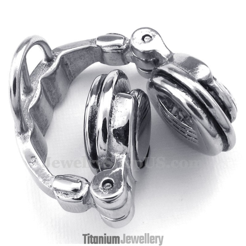 Titanium Headphone Pendant Necklace (Free Chain)