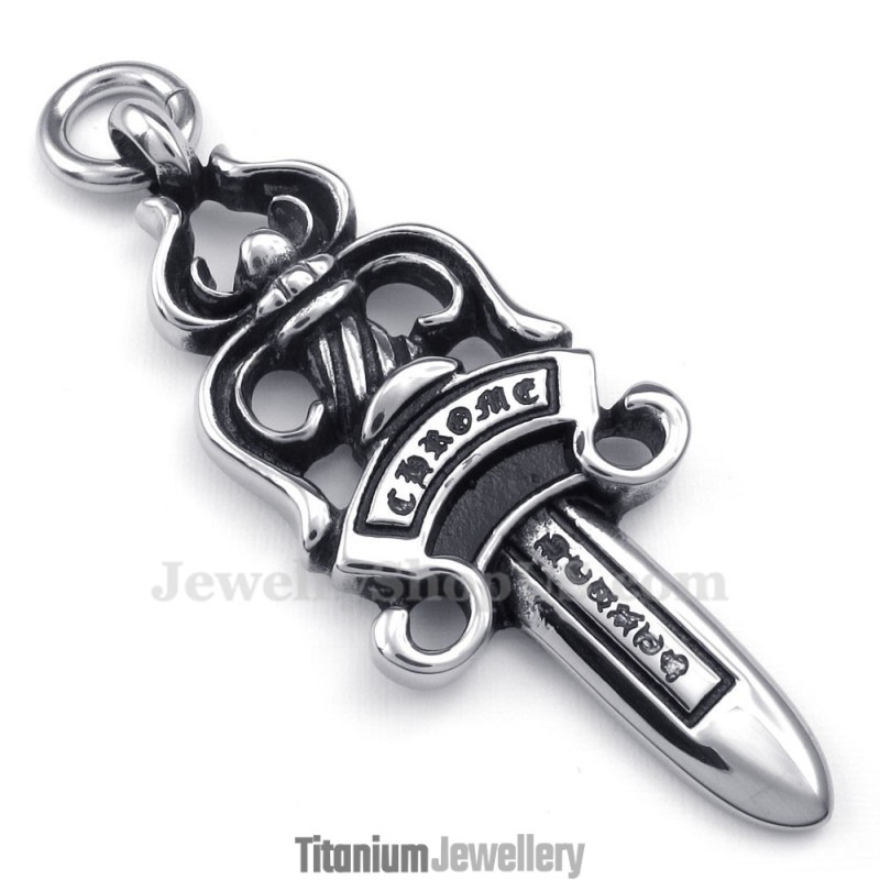 Titanium Sword Pendant Necklace (Free Chain)