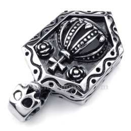 Titanium Imperial Crown Pendant Necklace (Free Chain)