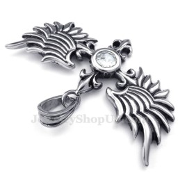 Titanium Wings Pendant Necklace (Free Chain)