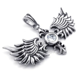 Titanium Wings Pendant Necklace (Free Chain)