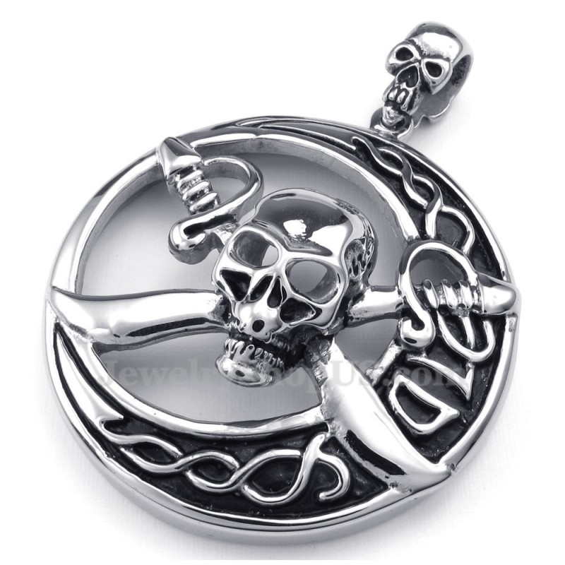Titanium Pirate Skull Pendant Necklace (Free Chain) Titanium Pirate Skull Pendant Necklace (Free Chain)