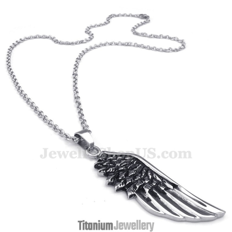 Titanium Plumage Pendant Necklace (Free Chain) Titanium Plumage Pendant Necklace (Free Chain)