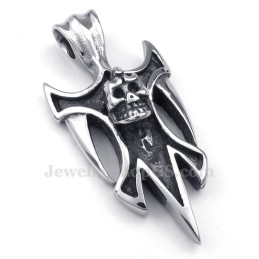 Titanium Skull Pendant Necklace (Free Chain)