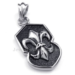 Flower Titanium Cross Pendant Necklace (Free Chain)
