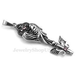 Titanium Scepter Pendant Necklace (Free Chain)