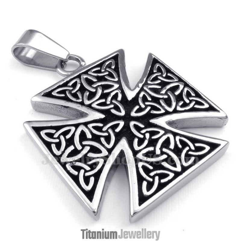 Titanium Celtic Knot Pendant Necklace (Free Chain) Titanium Celtic Knot Pendant Necklace (Free Chain)