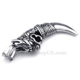 Titanium Dragon Tooth Pendant Necklace (Free Chain)