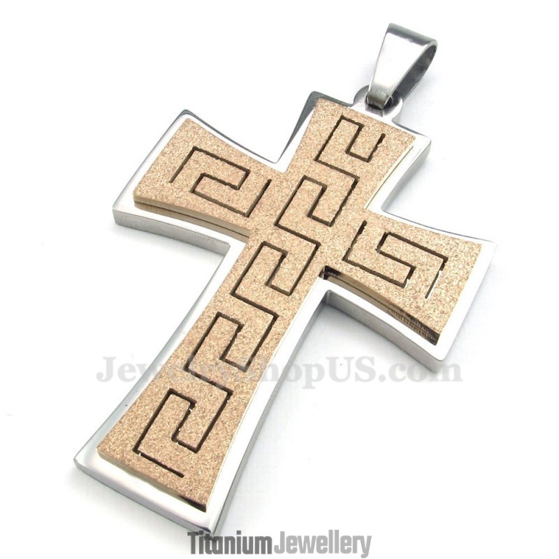 Titanium Cross Pendant Necklace (Free Chain) Titanium Cross Pendant Necklace (Free Chain)