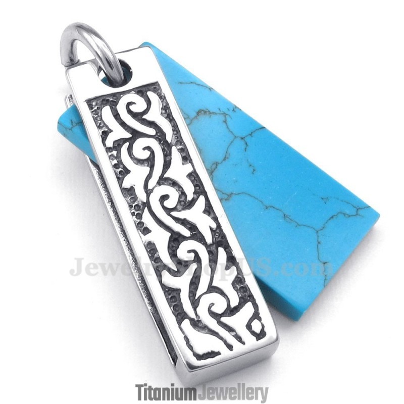 Titanium Green Stone Pendant Necklace (Free Chain) Titanium Green Stone Pendant Necklace (Free Chain)
