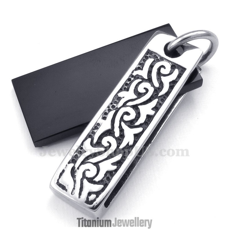 Titanium Black Stone Pendant Necklace (Free Chain) Titanium Black Stone Pendant Necklace (Free Chain)