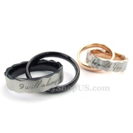 Exquisite Titanium Couples Interlocking Circles Pendant Necklace (Free Chain)(One Pair)