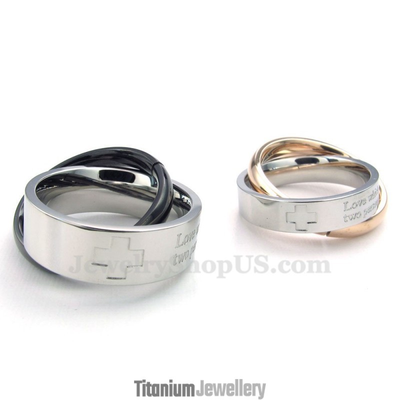 Titanium Cross Couples Pendant Necklace (Free Chain)(One Pair) Titanium Cross Couples Pendant Necklace (Free Chain)(One Pair)