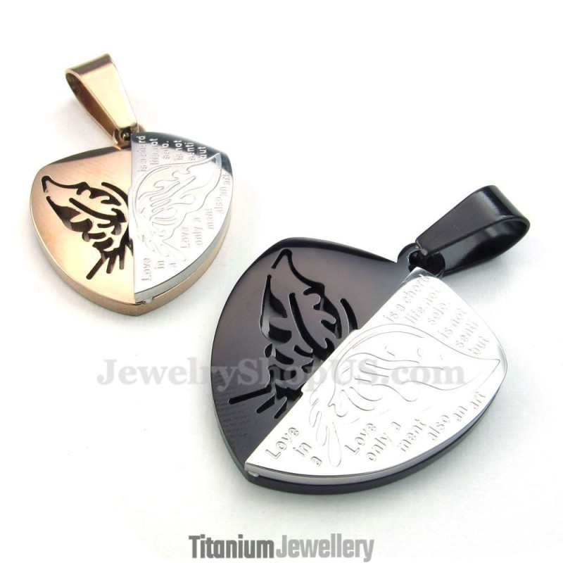 Titanium Butterfly Couples Pendant Necklace (Free Chain)(One Pair) Titanium Butterfly Couples Pendant Necklace (Free Chain)(One Pair)