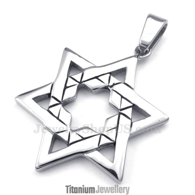 Titanium Lucky Star Pendant Necklace (Free Chain)