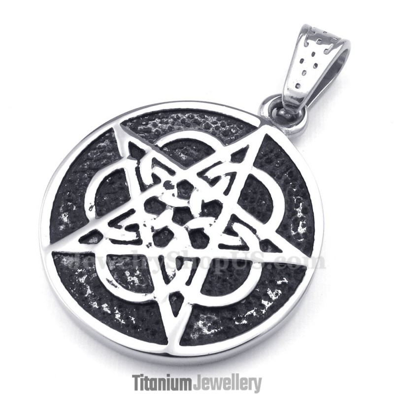 Titanium Five-Pointed Star Pendant Necklace (Free Chain) Titanium Five-Pointed Star Pendant Necklace (Free Chain)