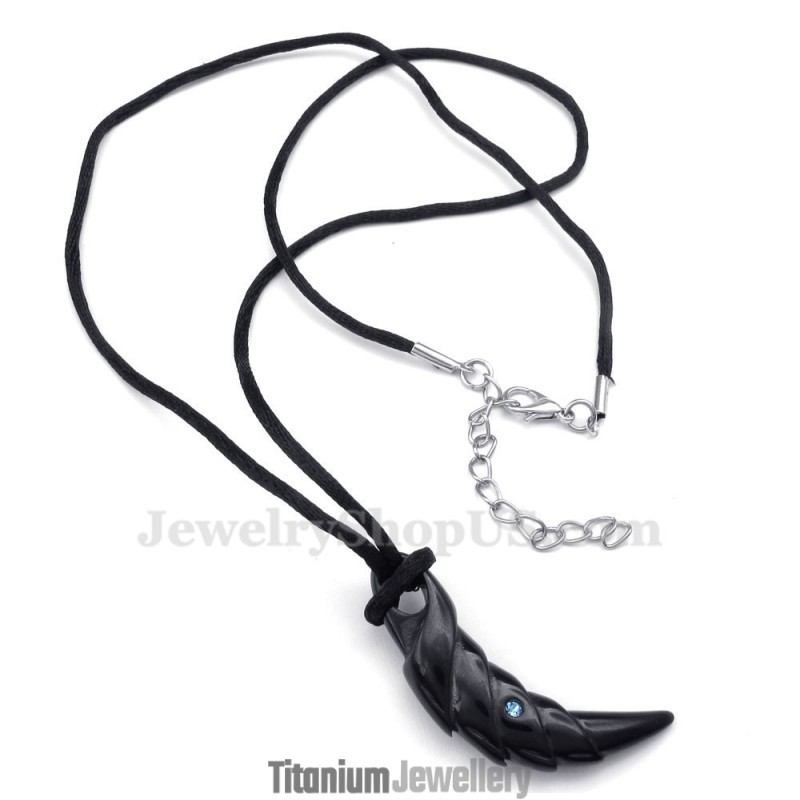 Black Titanium Talon Pendant Necklace (Free Chain) Black Titanium Talon Pendant Necklace (Free Chain)