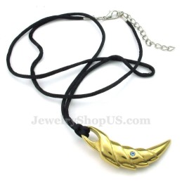 Gold Titanium Talon Pendant Necklace (Free Chain)