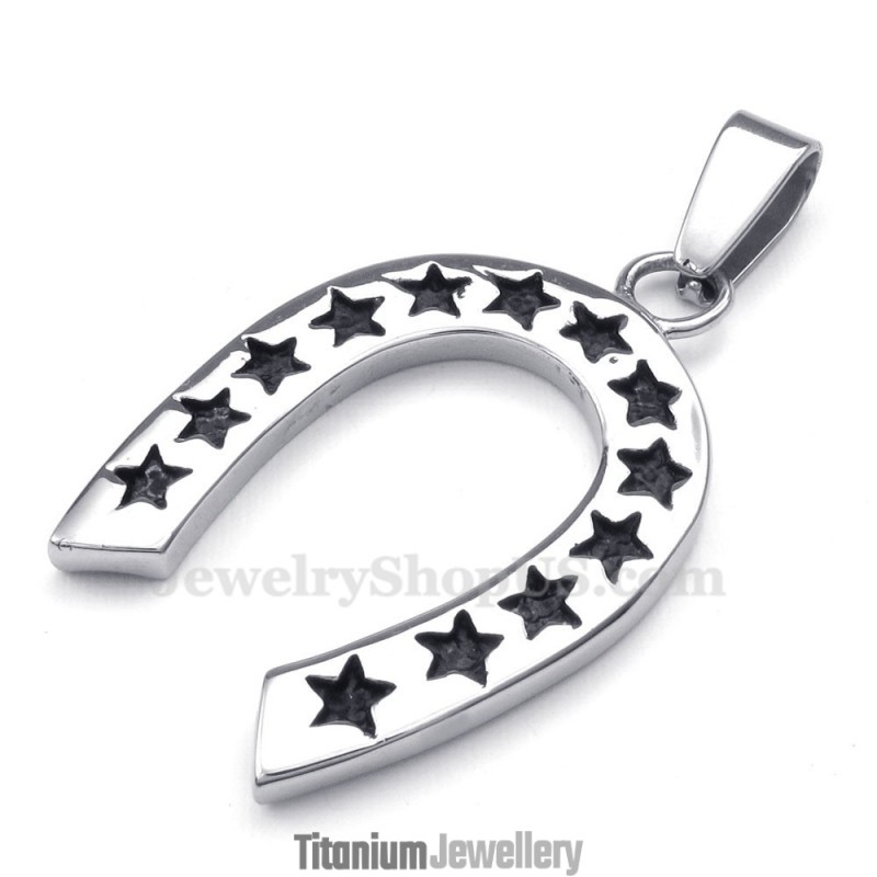 Titanium Horseshoe Pendant Necklace (Free Chain) Titanium Horseshoe Pendant Necklace (Free Chain)