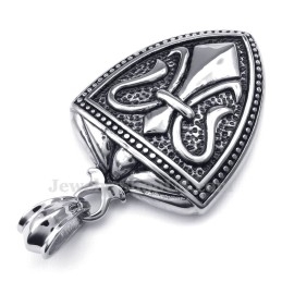 Titanium Shield Pendant Necklace (Free Chain)