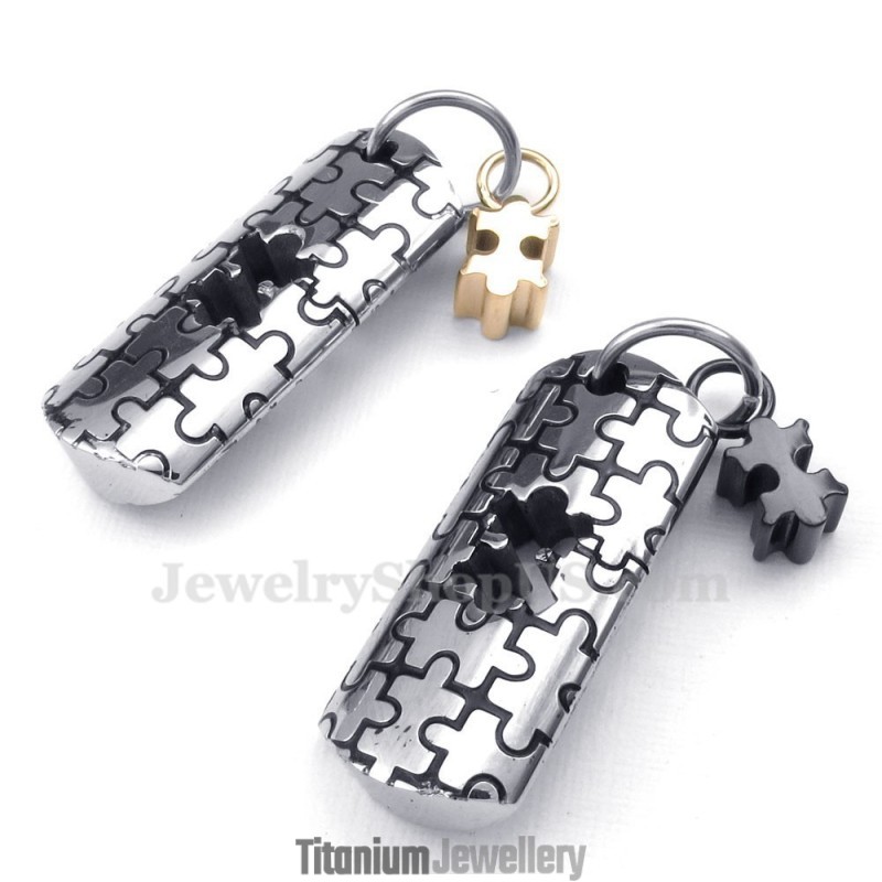 Titanium Symbols Couples Pendant Necklace (Free Chain)(One Pair) Titanium Symbols Couples Pendant Necklace (Free Chain)(One Pair)