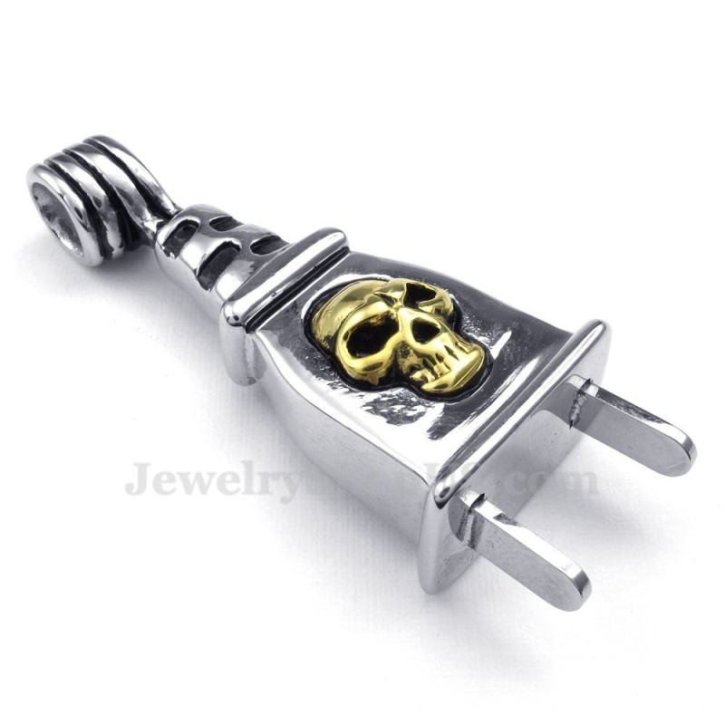 Skull Titanium Plug Pendant Necklace (Free Chain) Skull Titanium Plug Pendant Necklace (Free Chain)