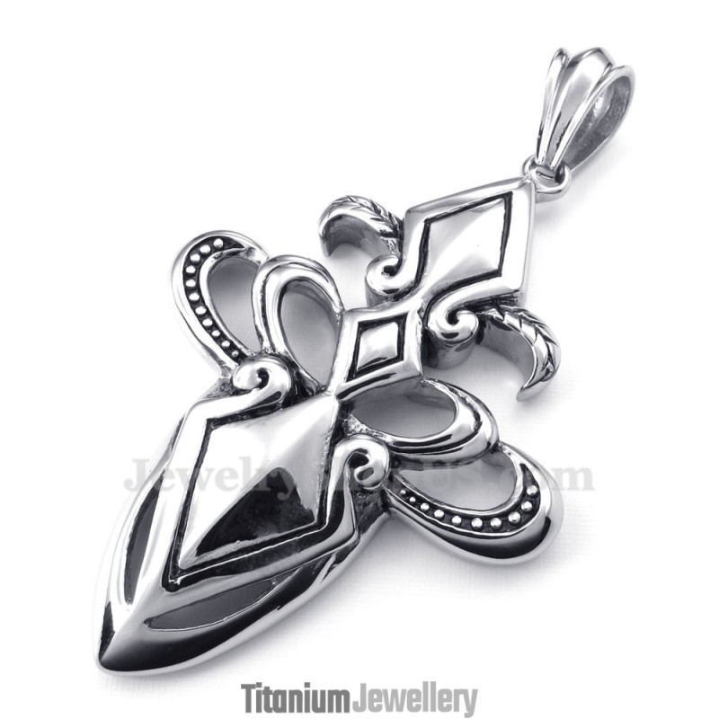 Mens Fashion Titanium Pendant Necklace (Free Chain)