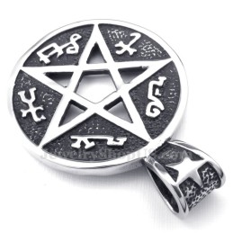 Titanium Five-Pointed Star Pendant Necklace (Free Chain)