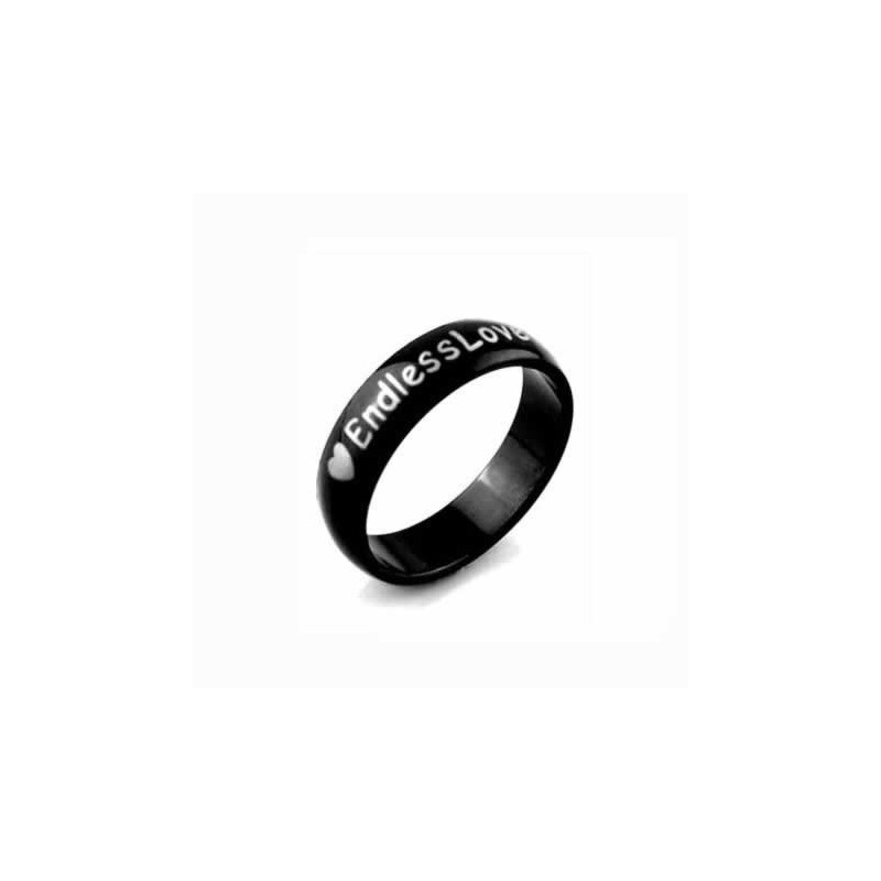 Endless Love Mens 6Mm Black Titanium Ring Endless Love Mens 6Mm Black Titanium Ring