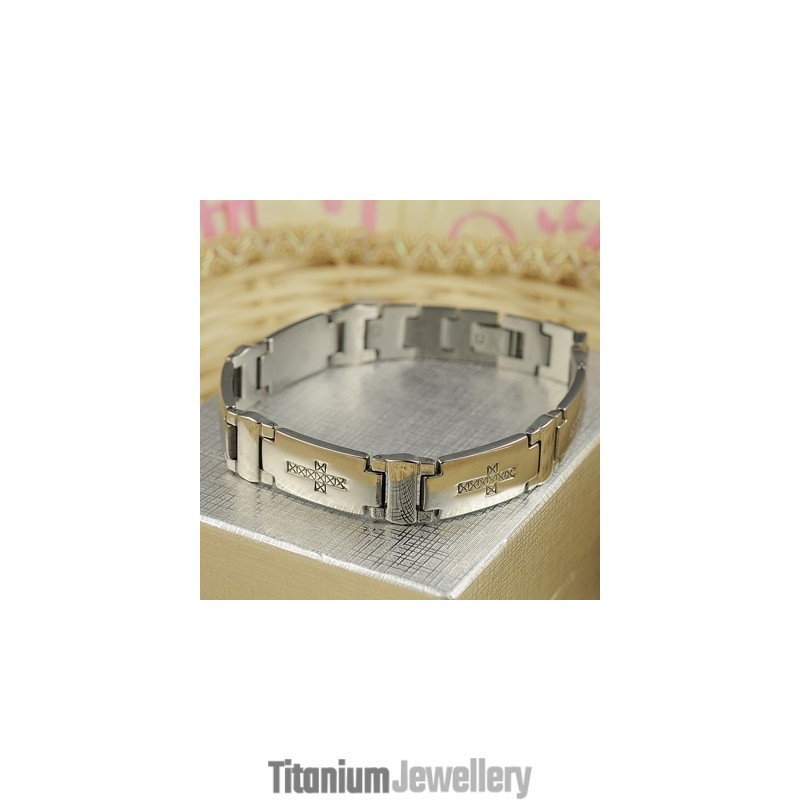 Mens Titanium Cross Bracelets