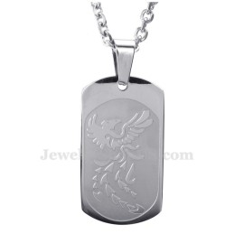 Titanium Phoenix Cards Pendant Necklace (Free Chain)