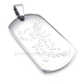 Titanium Phoenix Cards Pendant Necklace (Free Chain)