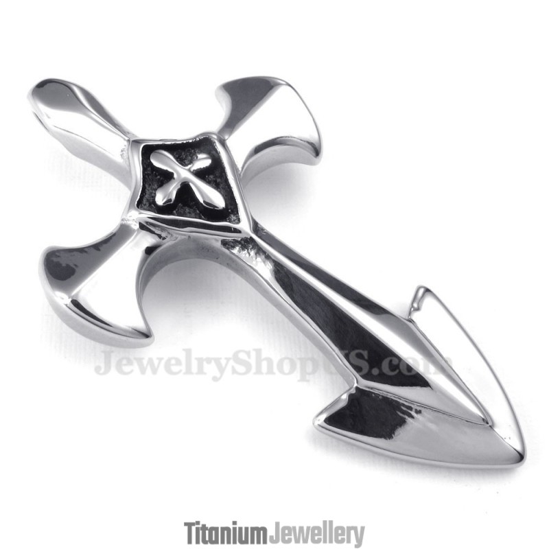 Titanium Cross Pendant Necklace (Free Chain) Titanium Cross Pendant Necklace (Free Chain)