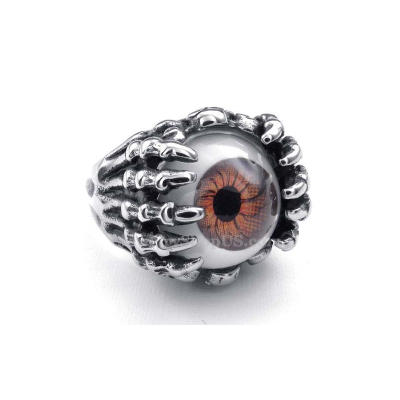 Titanium Brown Eye Ring