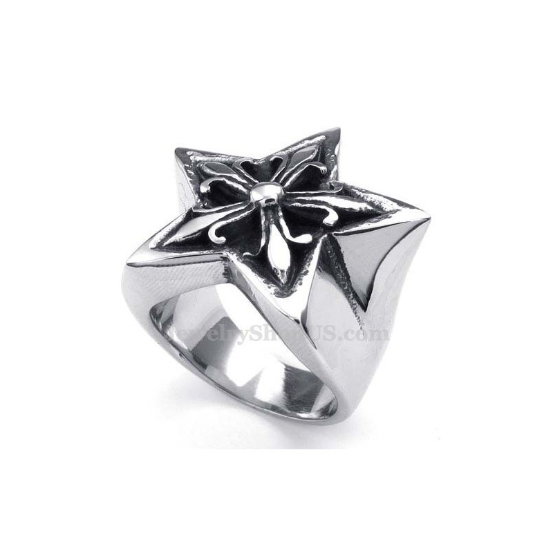 Titanium Five-Pointed Star Ring Titanium Five-Pointed Star Ring
