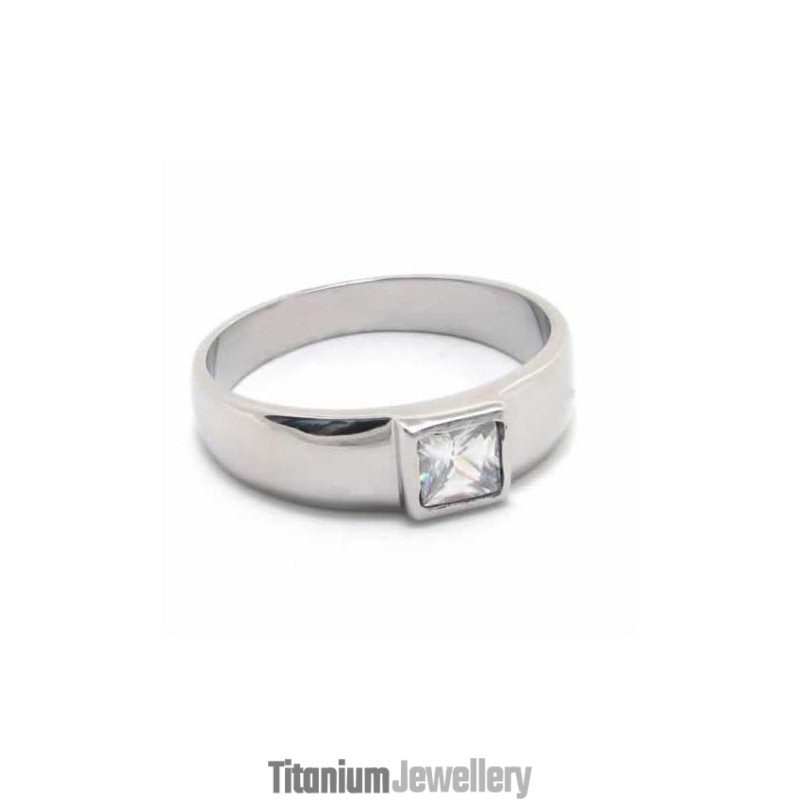 Diamond Set 6Mm Titanium Inlaid Court Band Ring Diamond Set 6Mm Titanium Inlaid Court Band Ring