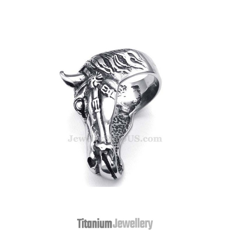 Titanium Horse Head Ring Titanium Horse Head Ring