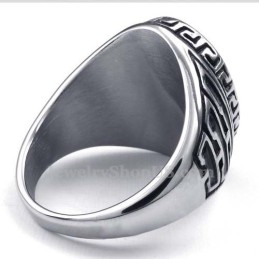 Mens Titanium Ring With Black Zircon