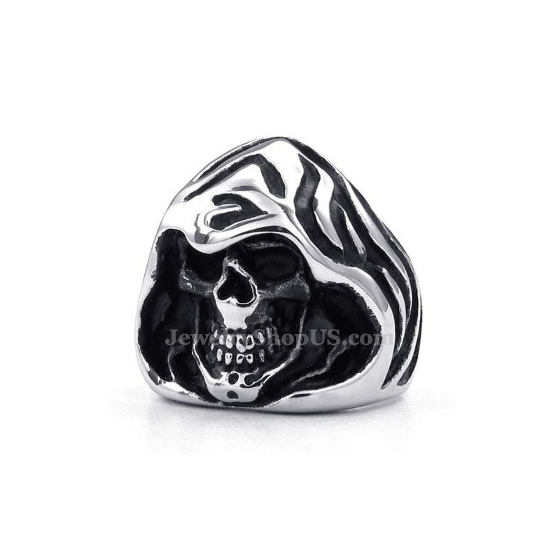 Titanium Skull Wizard Ring